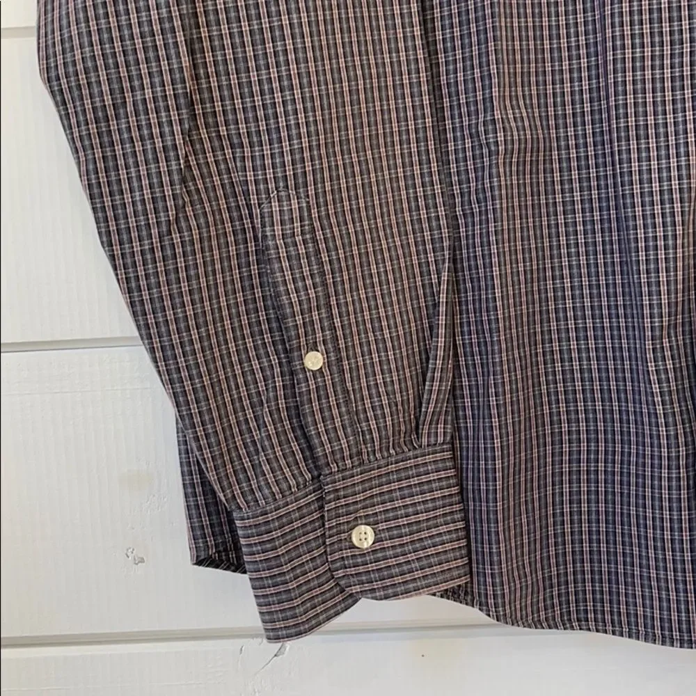 J Crew Washed Tartan Tailored Fit Plaid Shirt XL